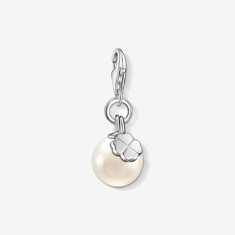 Seashell Pearl Sterling Silver Charm