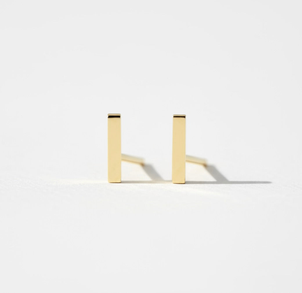 Minimalist Bar Gold Stainless Steel Stud