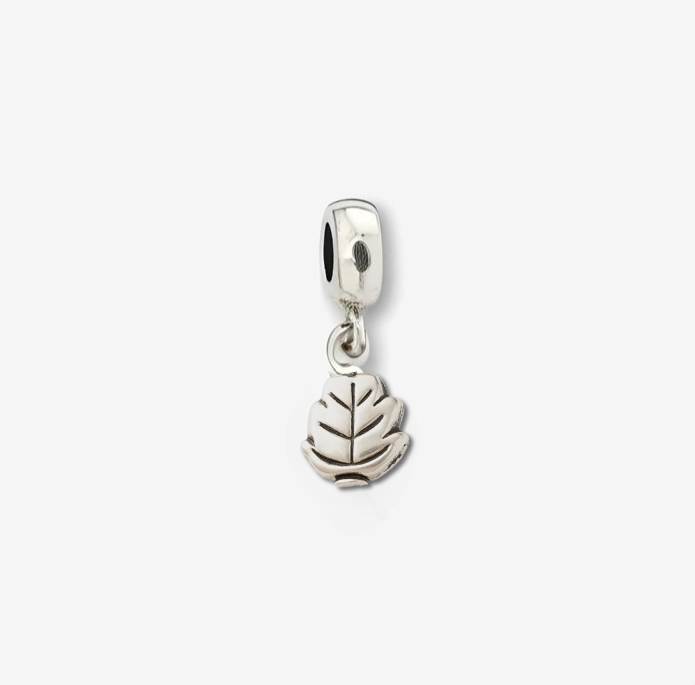 Little Leaf Silver Tone Mini Charm