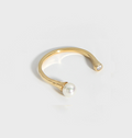 Delicate Freshwater Open Ring in Gold