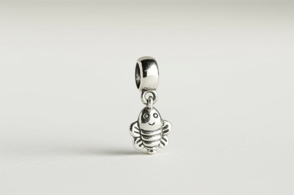 Little Bee Silver Tone Mini Charm