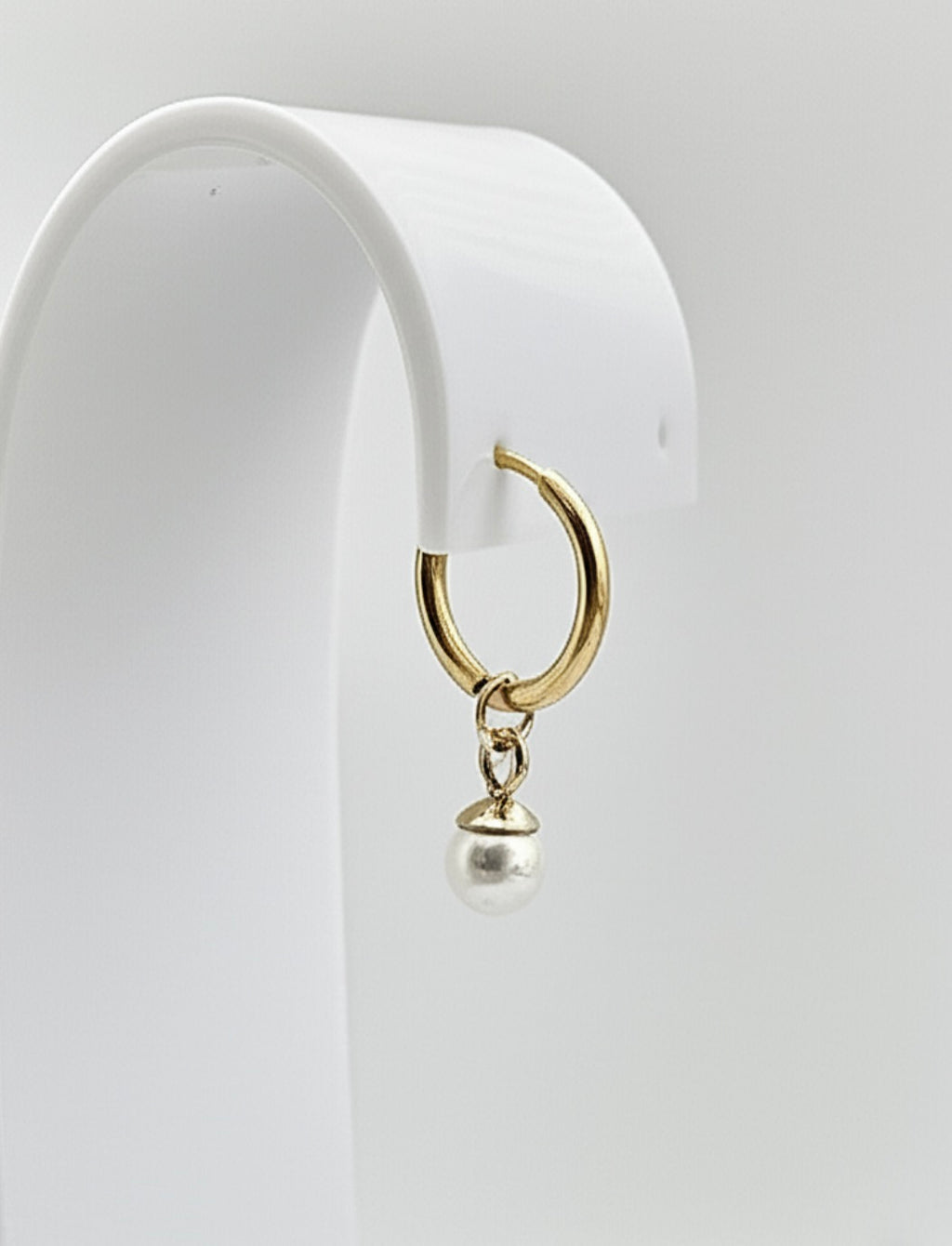 Gold Plated Stainless Steel Hoop Earrings- Large