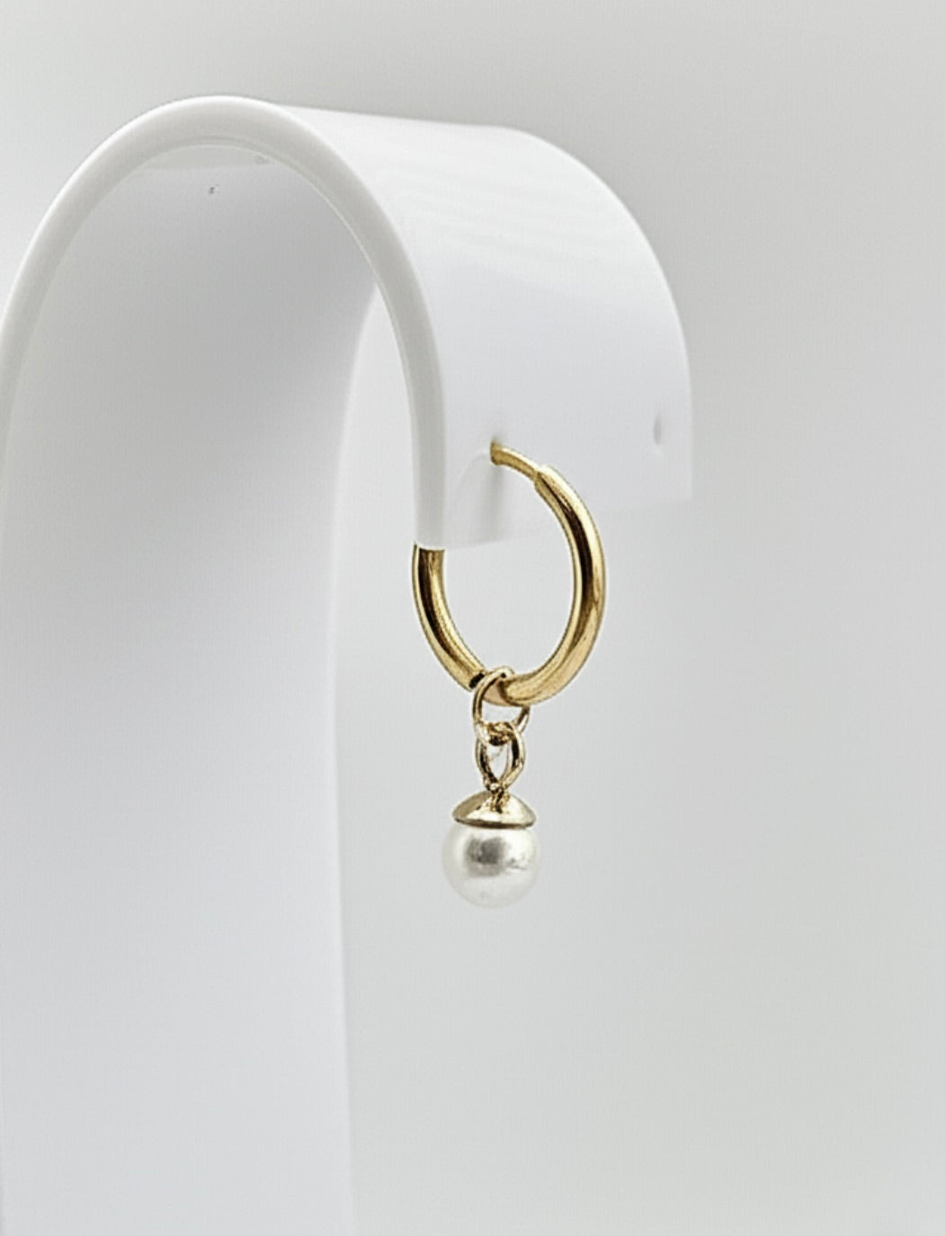 Gold Plated Stainless Steel Hoop Earrings- Large