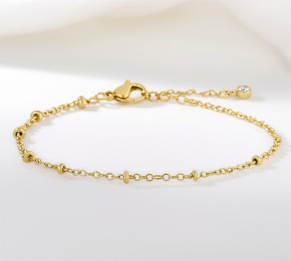 Satellite Gold Plated Stainless Steel Bracelet