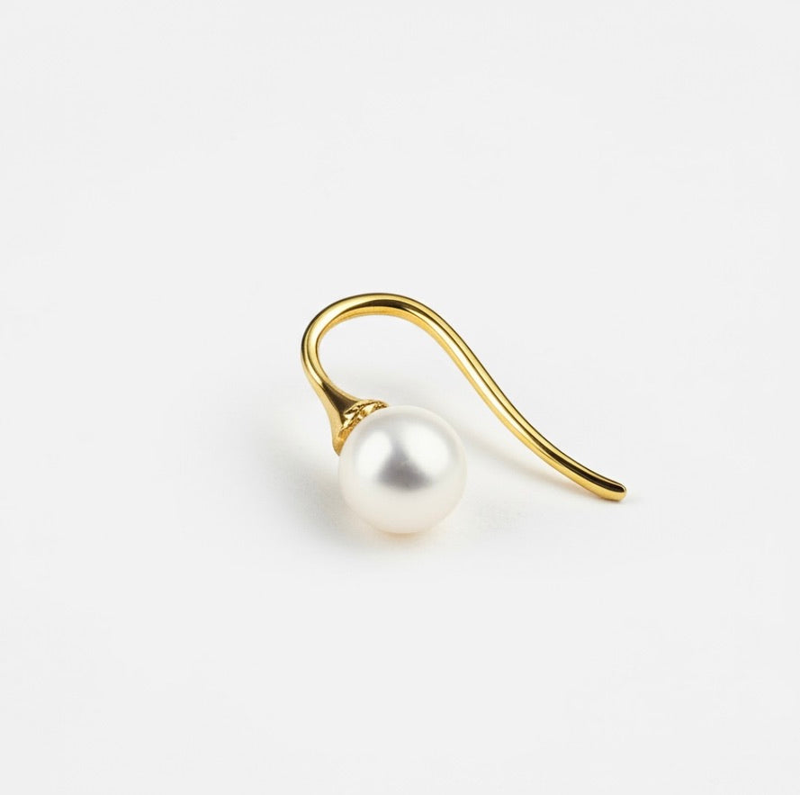 Classic Pearl Gold on Sterling Silver Drop Earrings