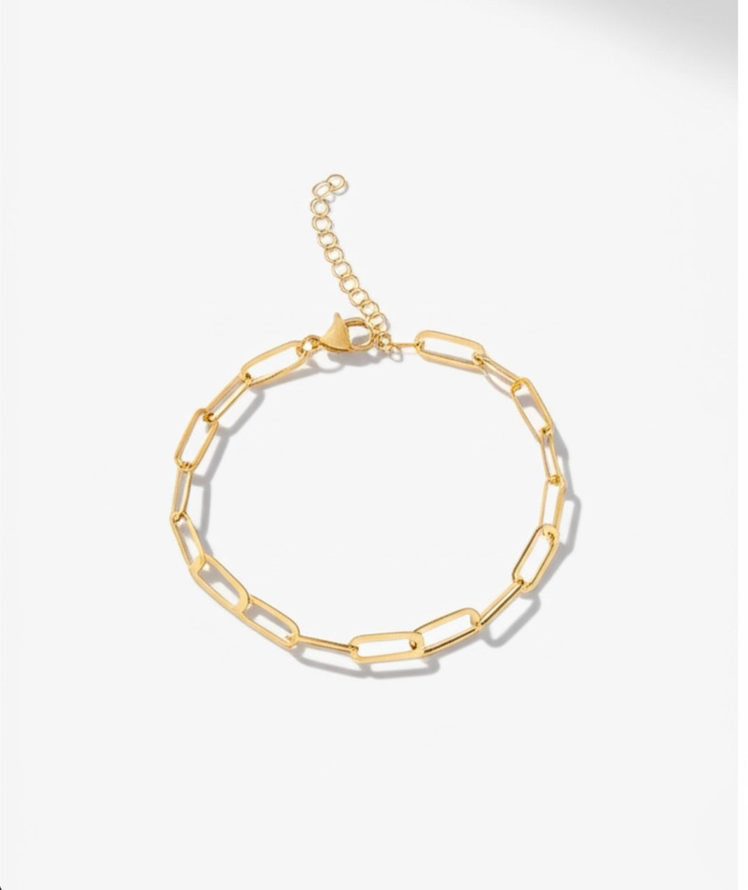Paperclip Stainless Steel Bracelet in Gold