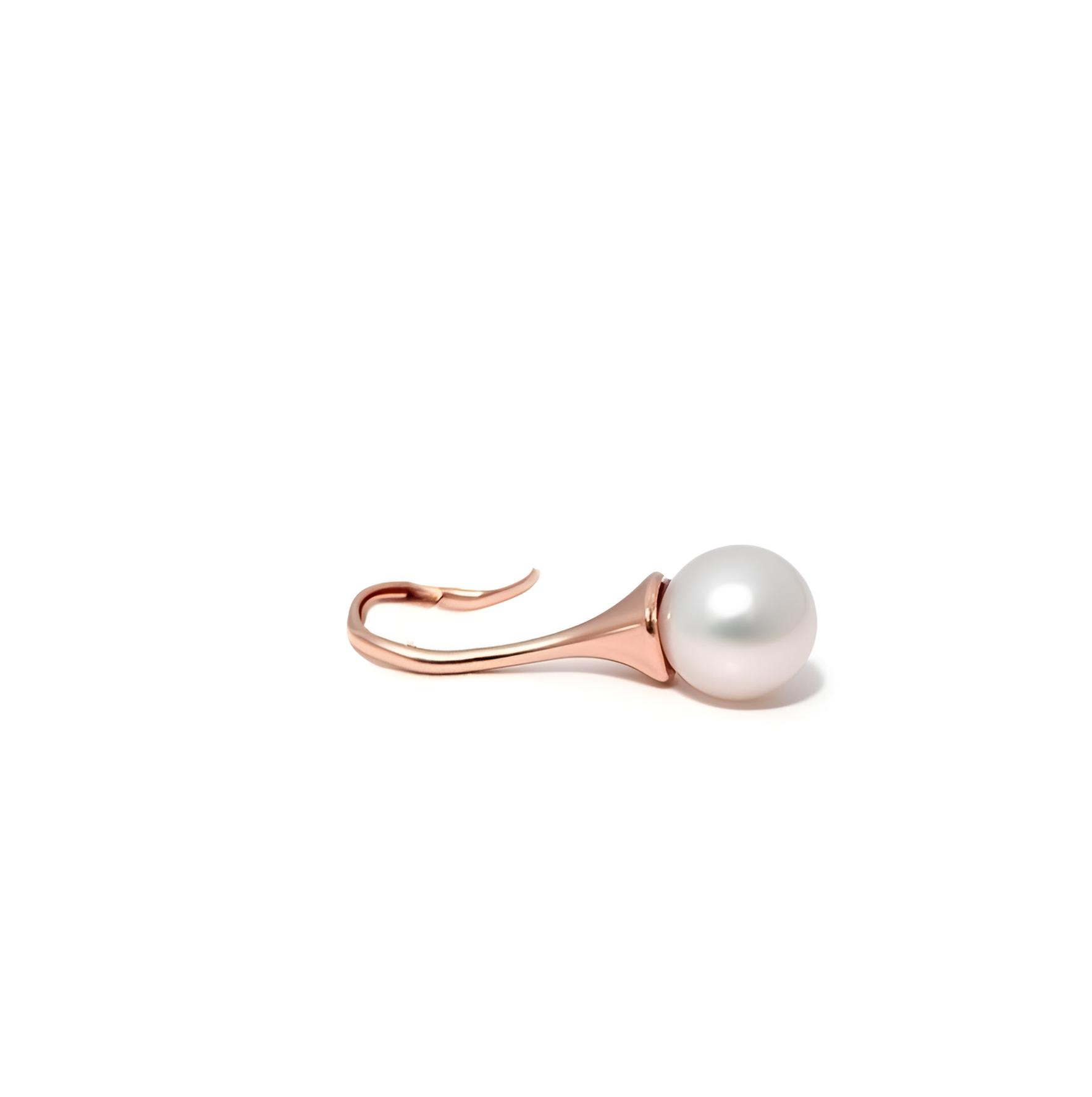 Classic Pearl Rose Gold Sterling Silver Drop Earrings