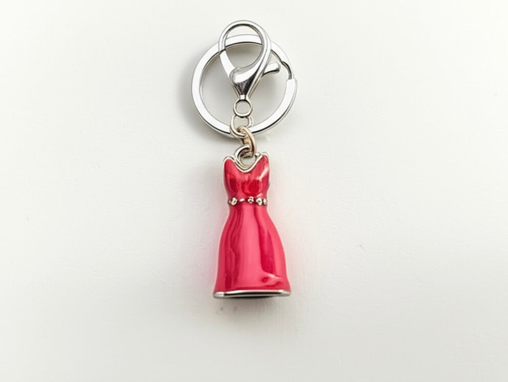 Long Red Dress Key Chain