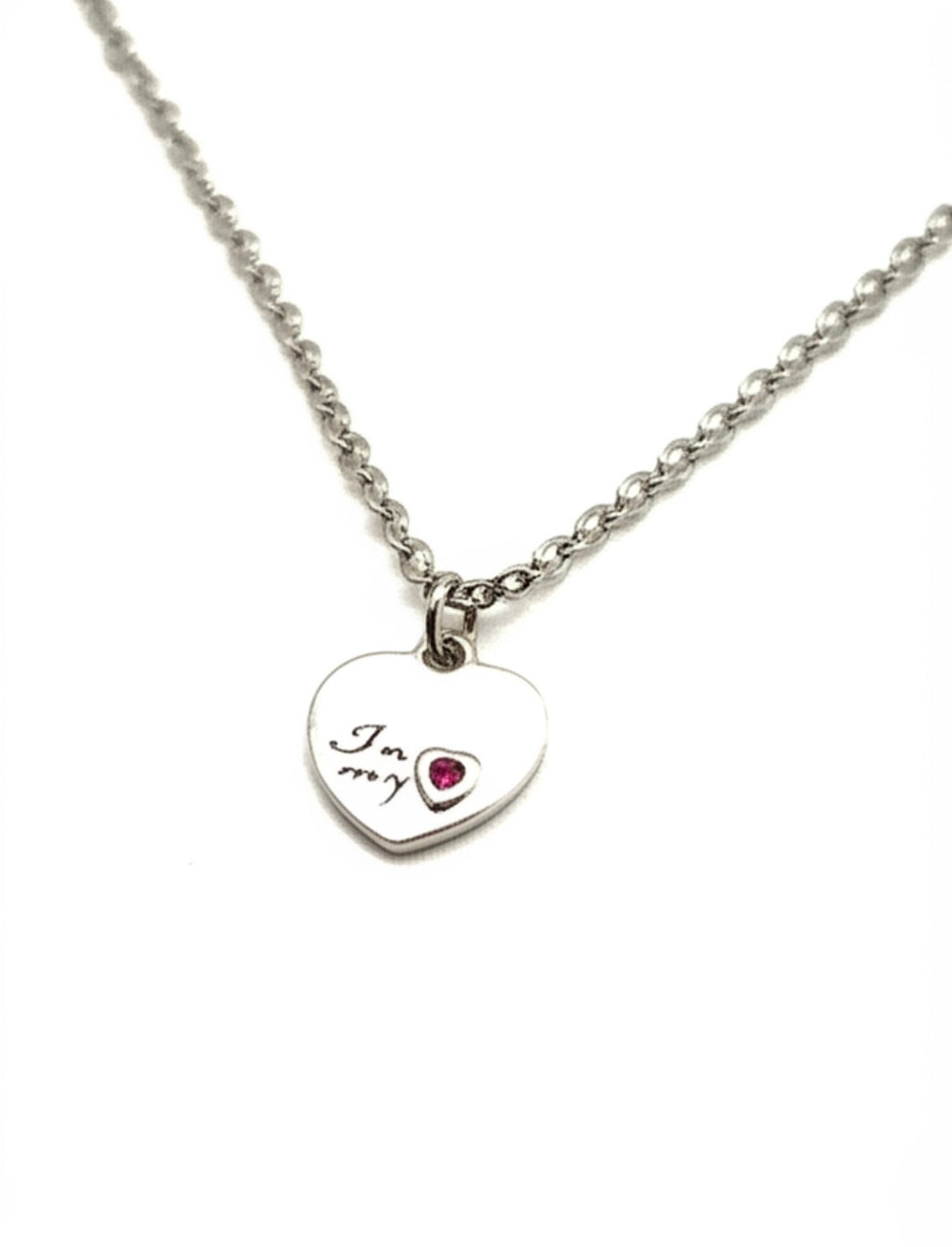 "In my Heart" Sterling Silver Necklace