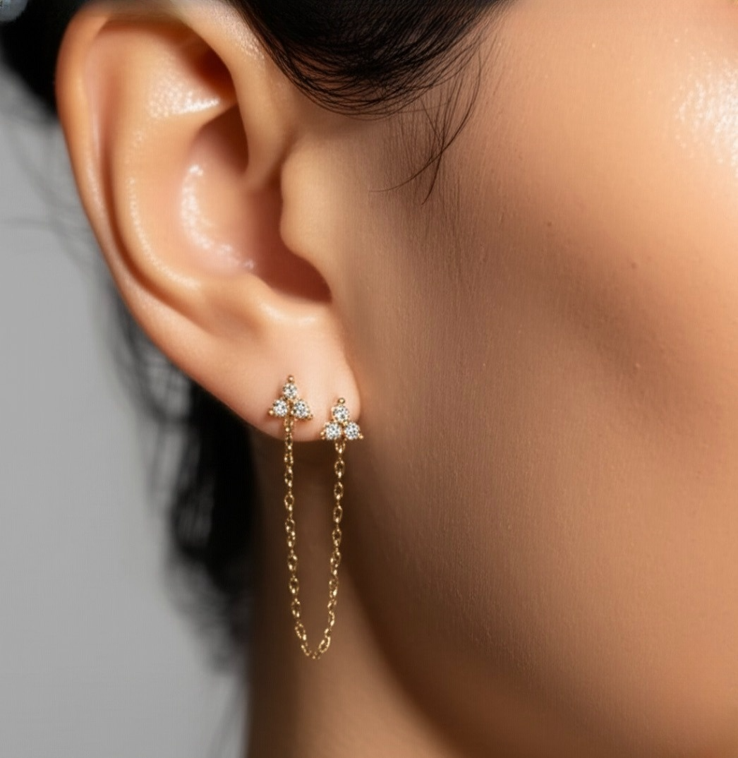 Little Daisy Chain Sterling Silver Earring
