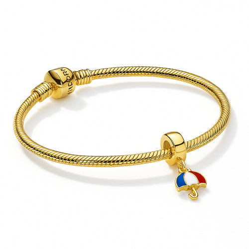 Blue and Red Umbrella Bracelet Charm