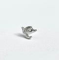 Symbol E Sterling Silver Single Stud Earring