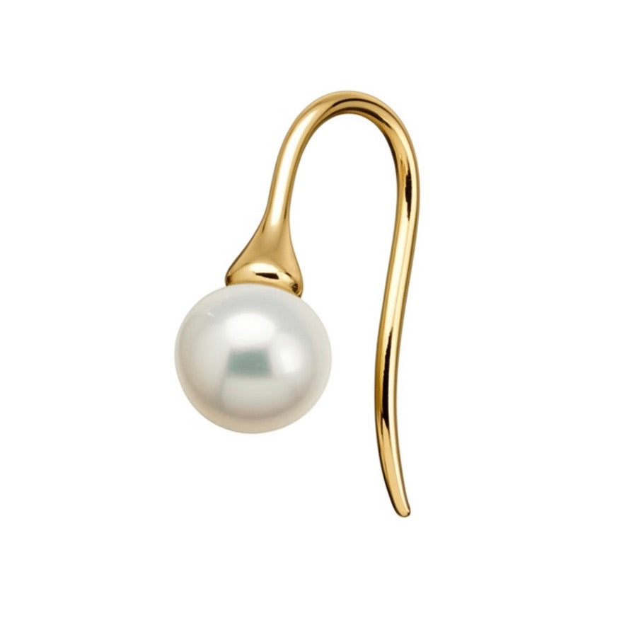 Classic Pearl Gold on Sterling Silver Drop Earrings