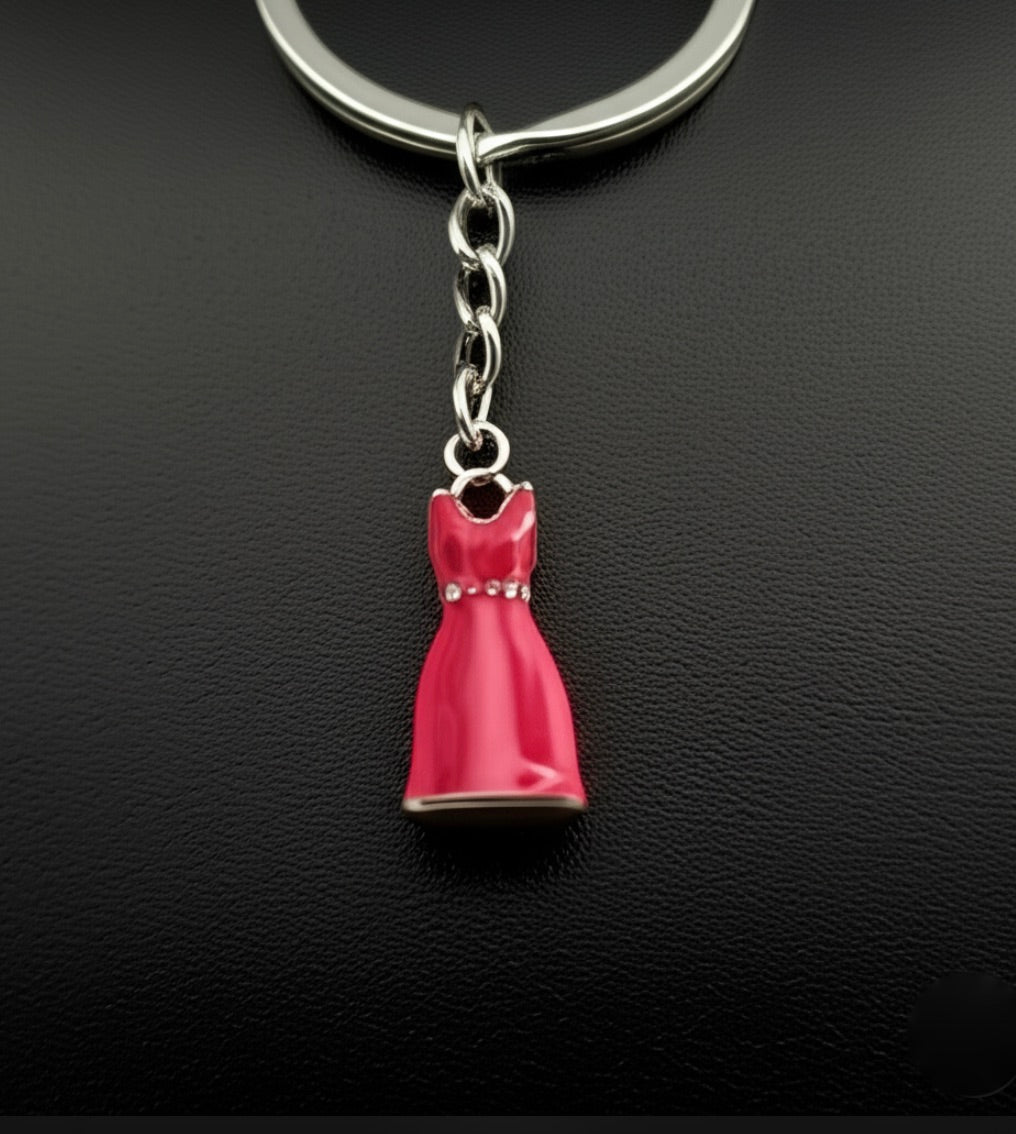 Long Red Dress Key Chain