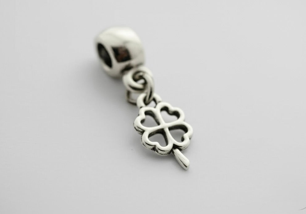 Little Clover Silver Tone Mini Charm