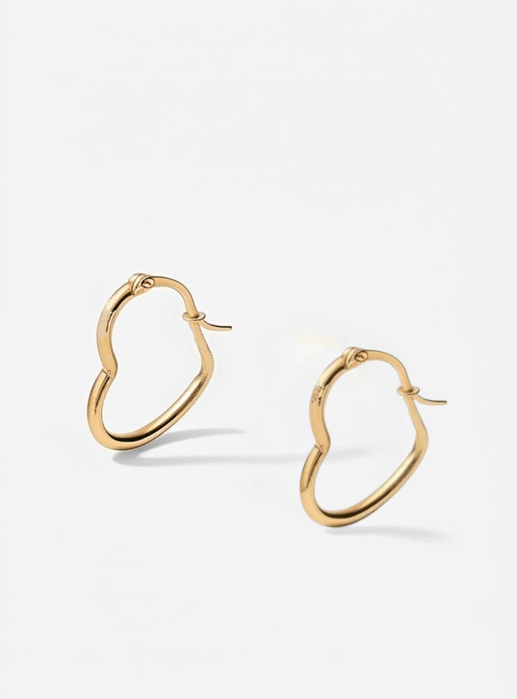 Hearts Stainless Steel Hoop Earrings