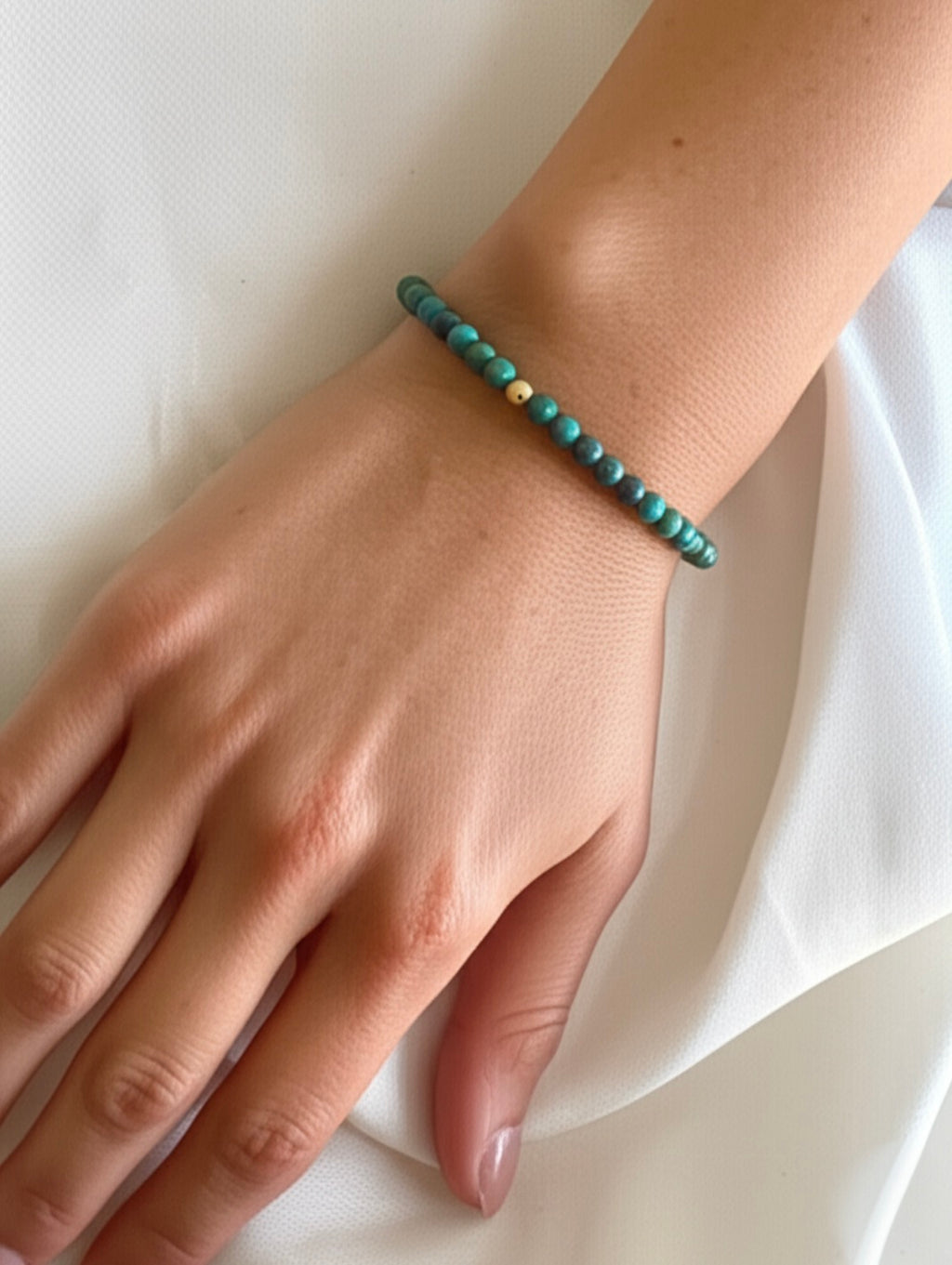 Amethyst and Green Gemstones Bracelet