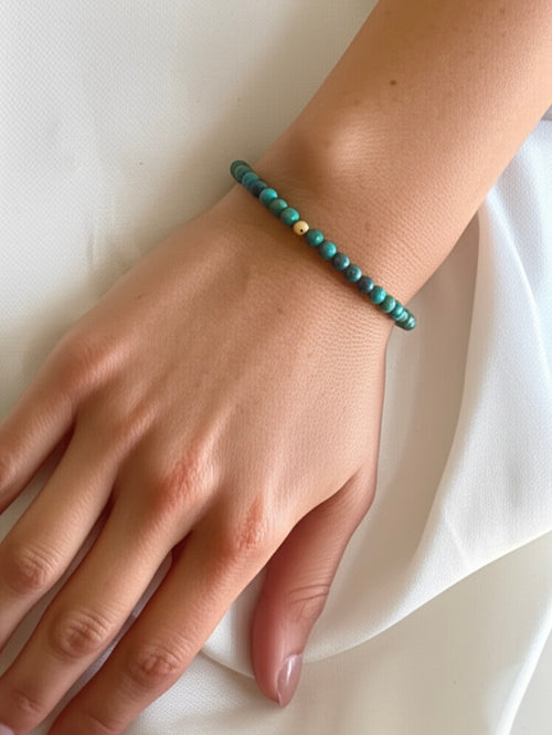Amethyst and Green Gemstones Bracelet