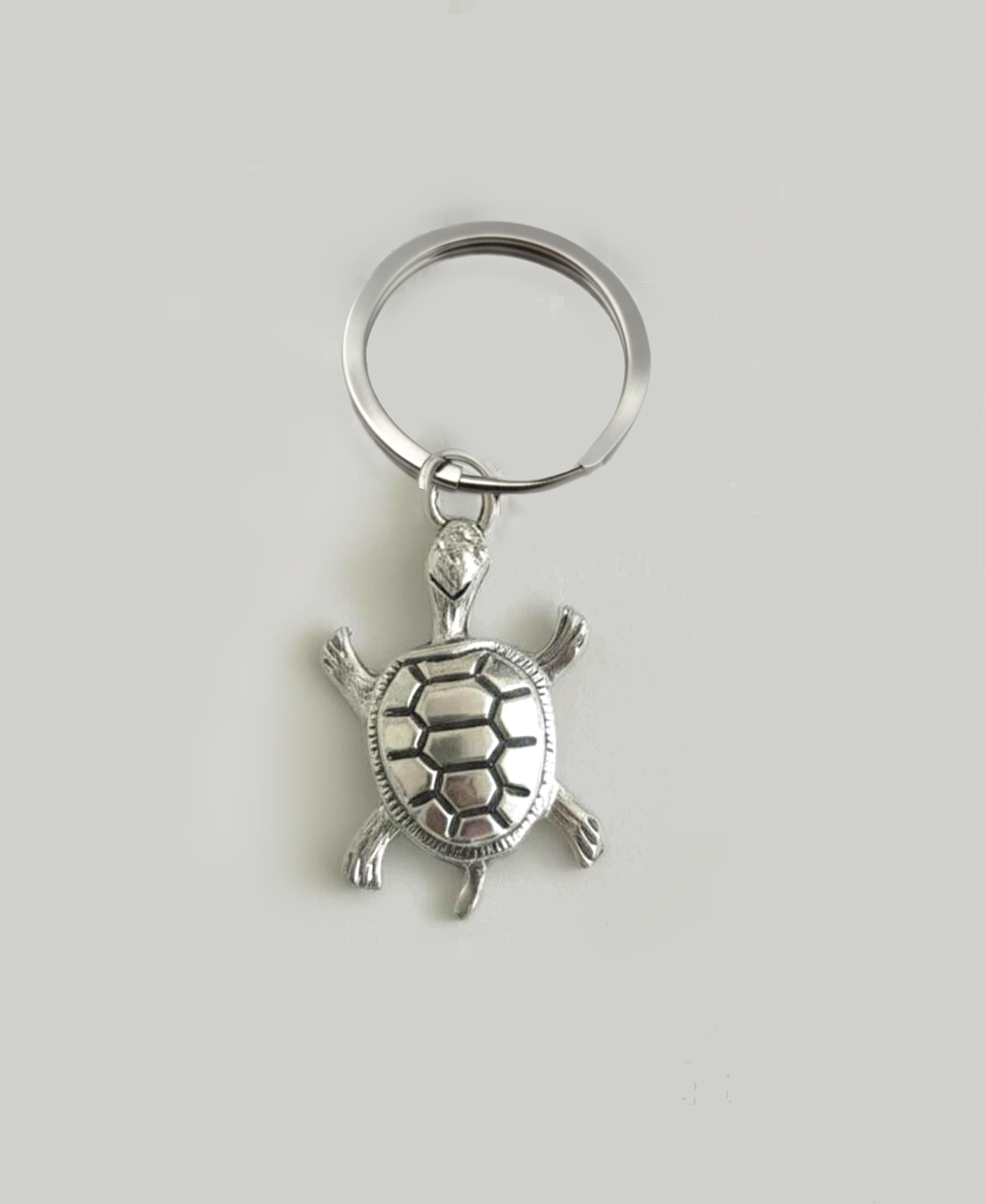 Giant Tortoise Stainless Steel Key Chain