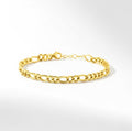 Delicate Figaro Gold Plated Stainless Steel Bracelet