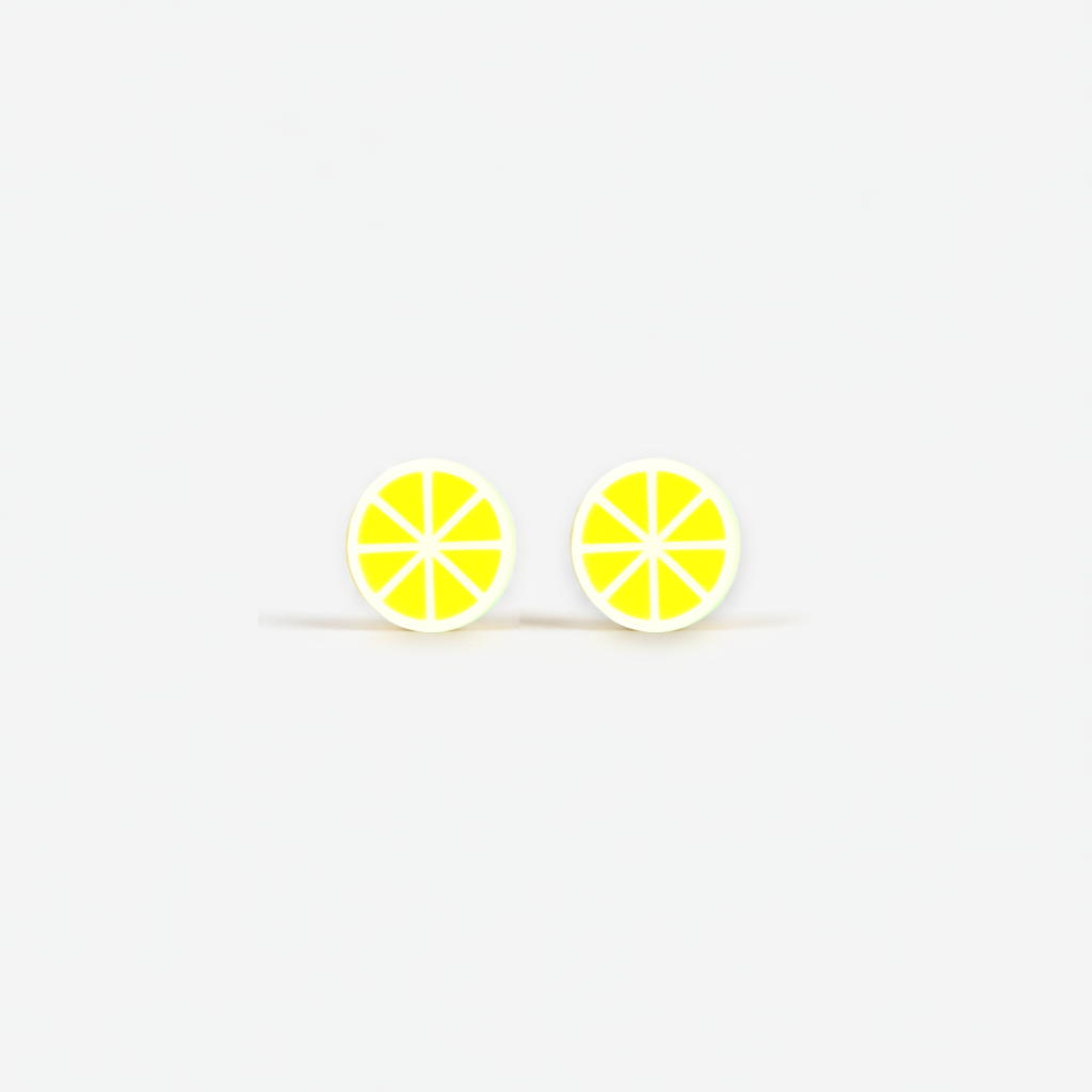 Lemon Slices Stud Earrings