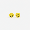 Yellow Smiley Stud Earrings