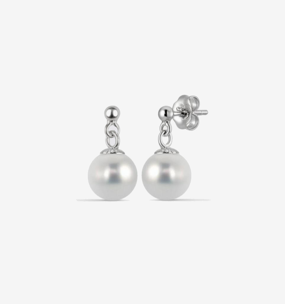 Seashell Sterling Silver Drop Earrings