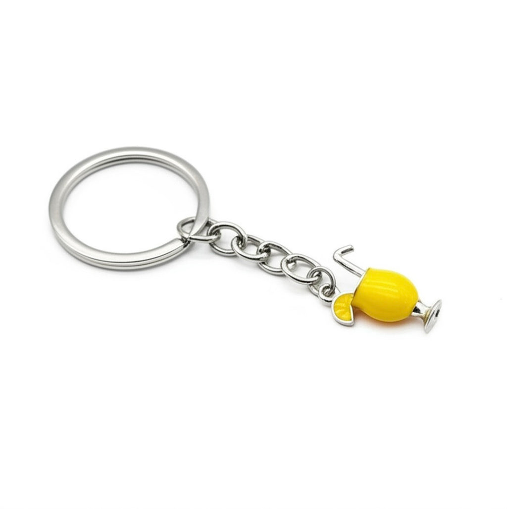 Stainless Steel Keychain with a Juice Charm