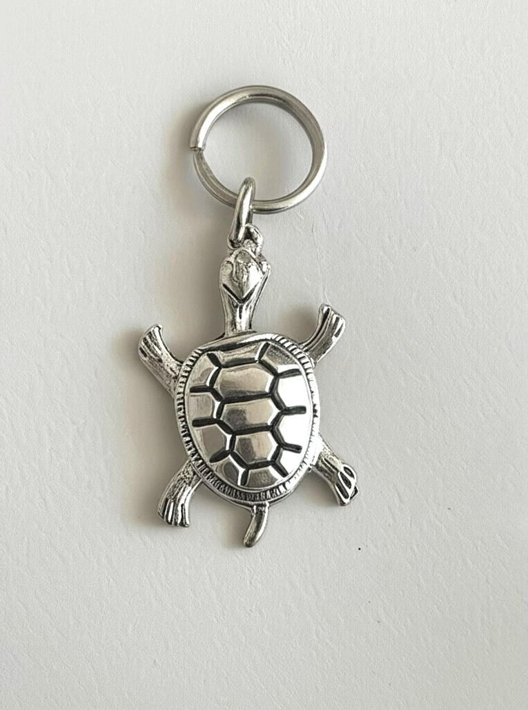 Giant Tortoise Stainless Steel Key Chain