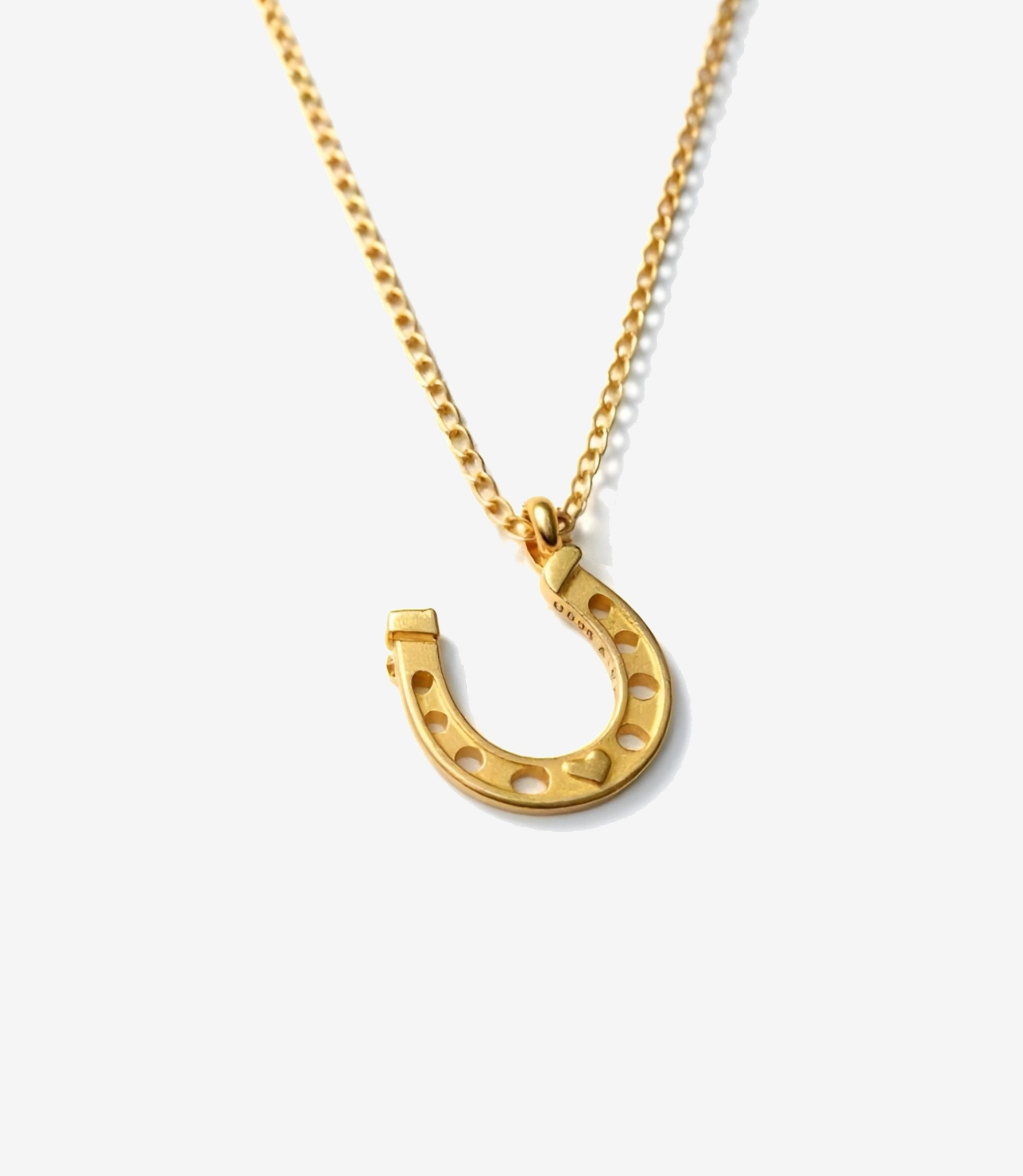 Horse Shoe Gold Plated Silver Necklace