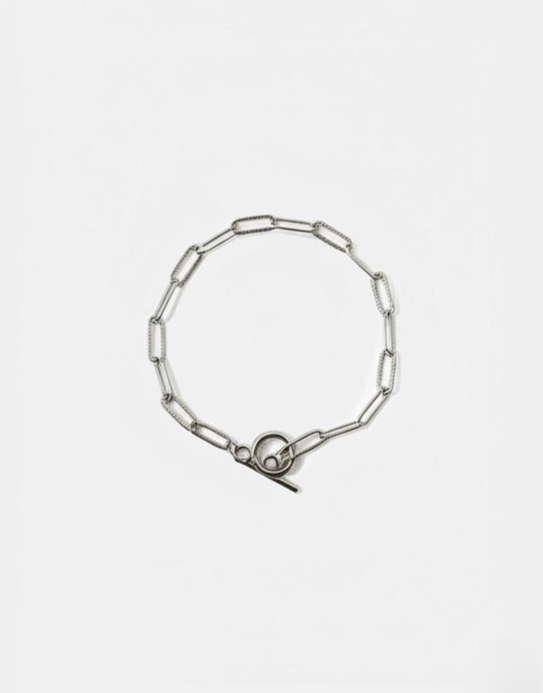Paperclip Stainless Steel Bracelet in Silver