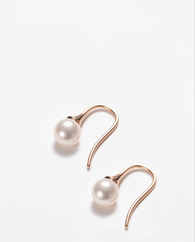 Classic Pearl Rose Gold Sterling Silver Drop Earrings