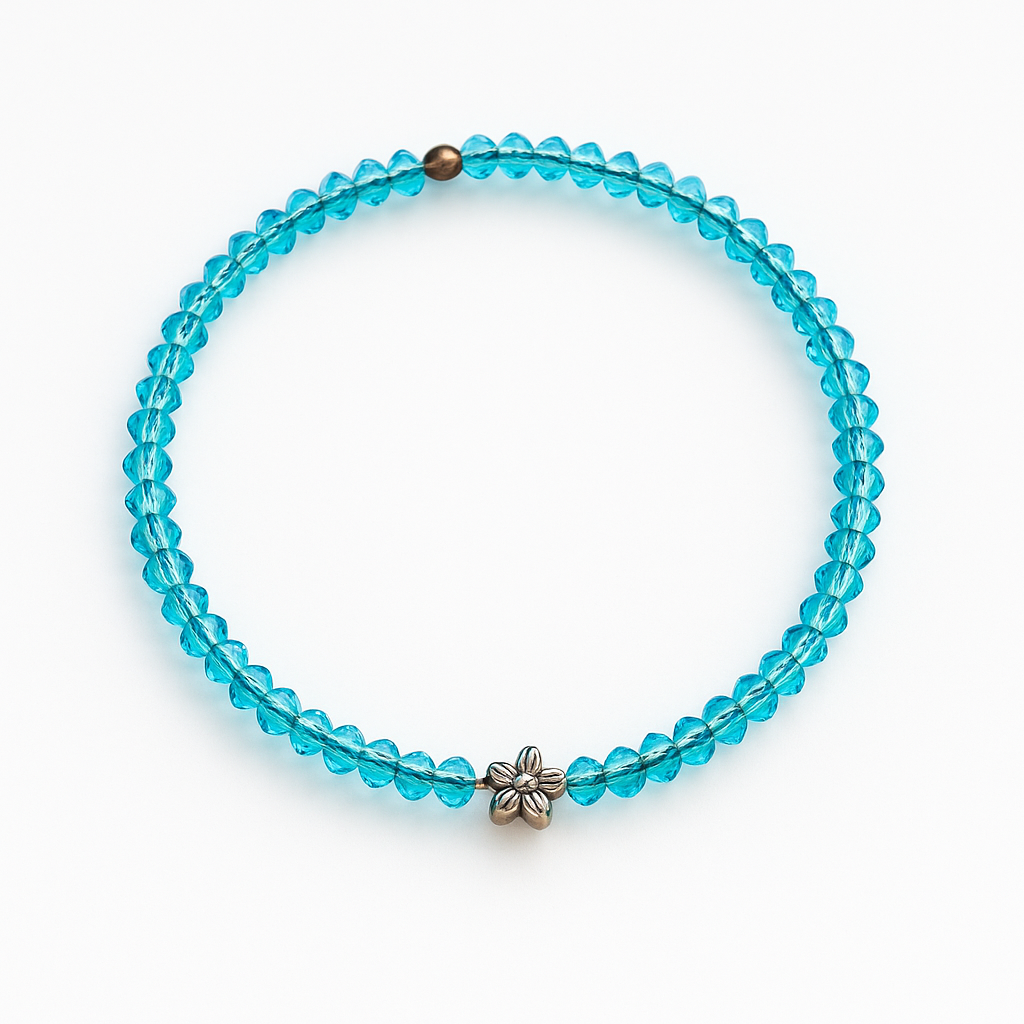 Blue Crystal Beads Stack Bracelet