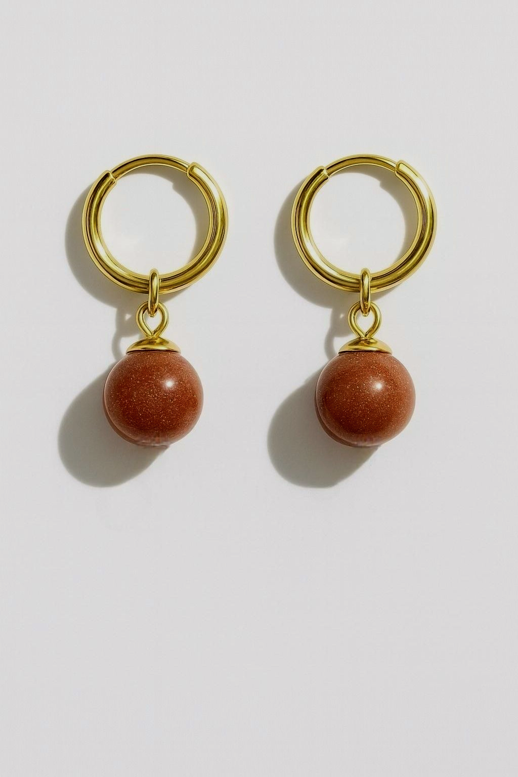 Brown Sunstone Earring Charms