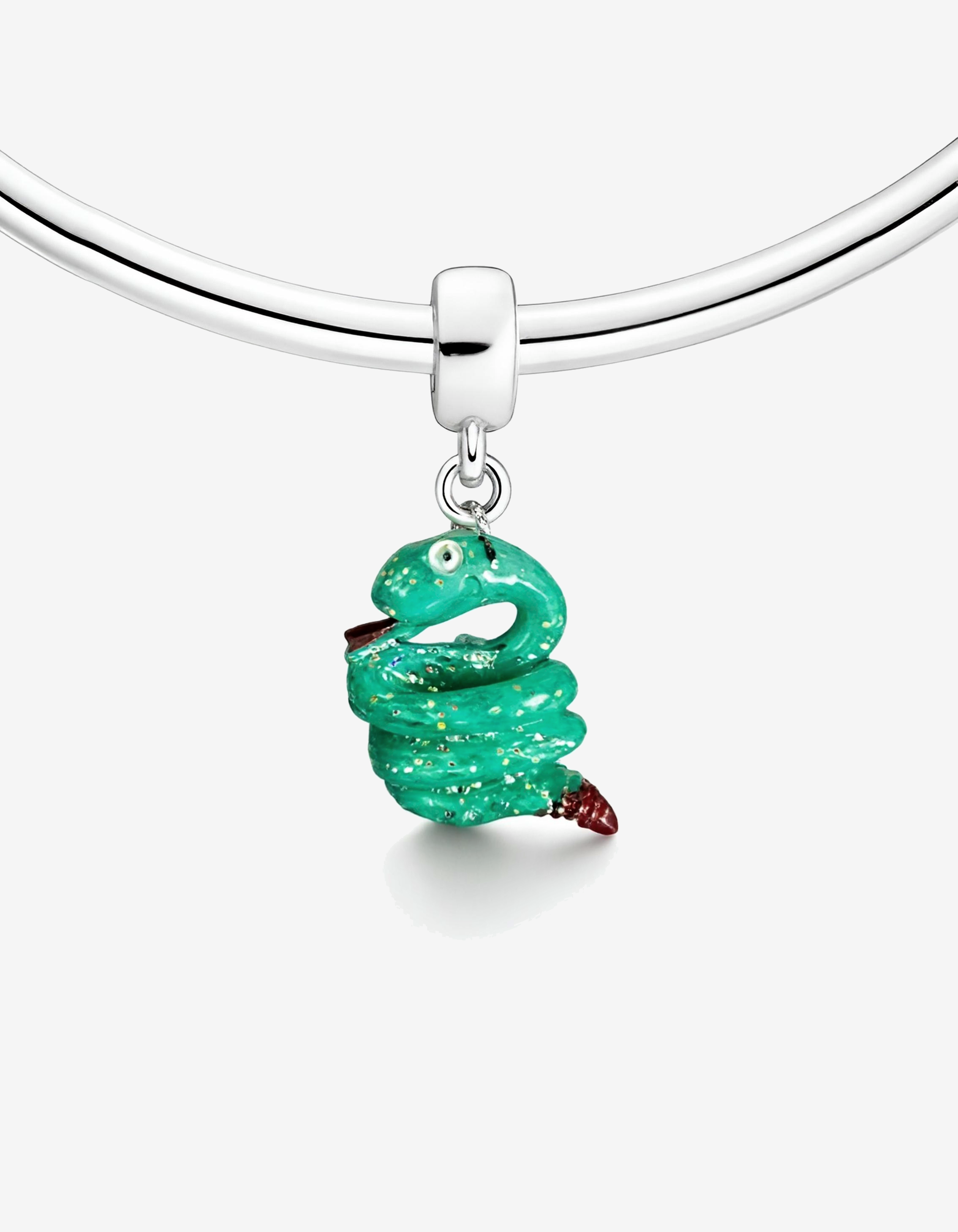 Green Snake Bracelet Charm