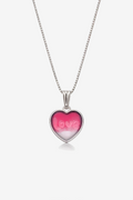 Pink Love Heart Pendant Necklace