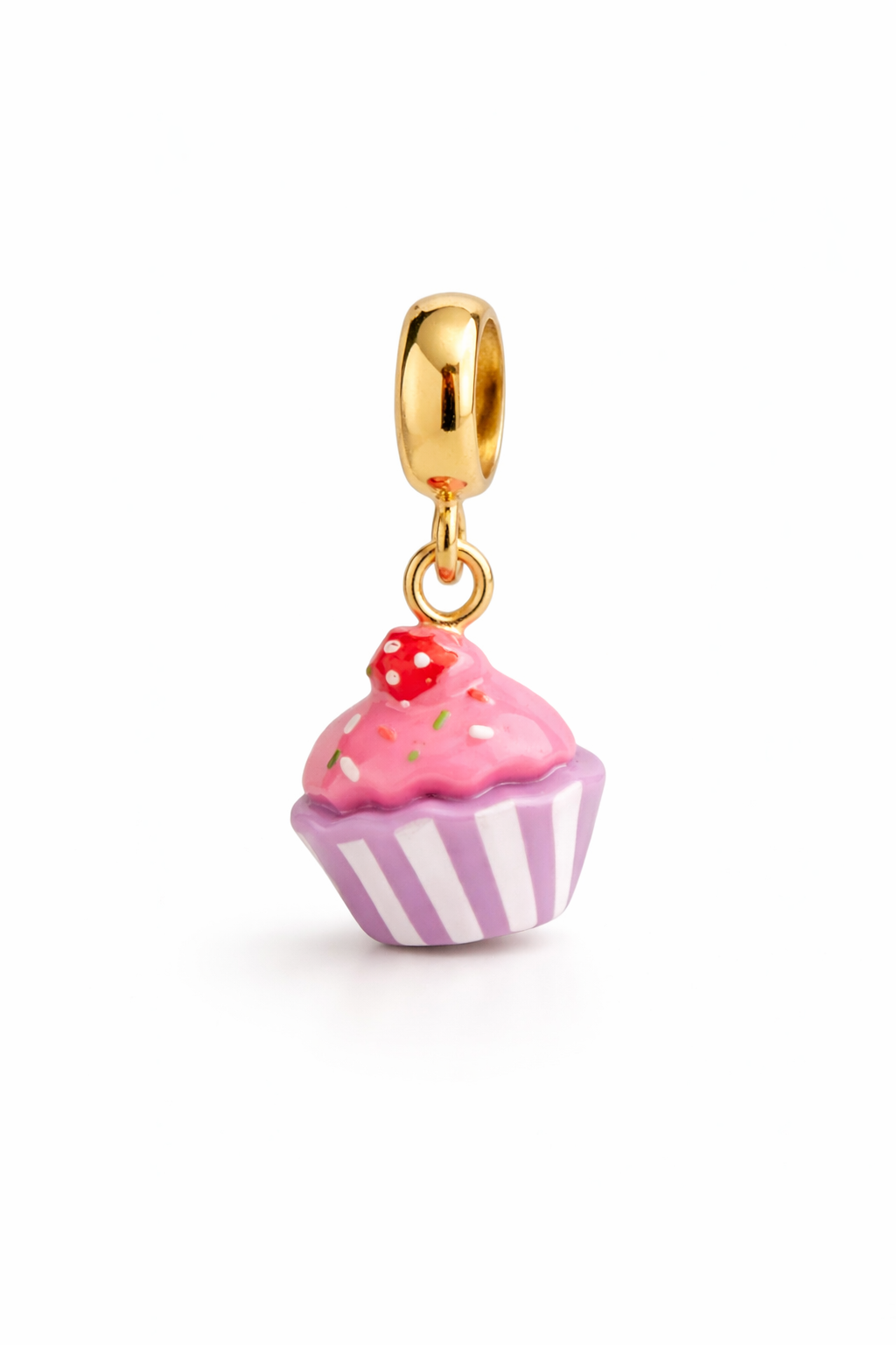 Pink Cupcake Bracelet Charm