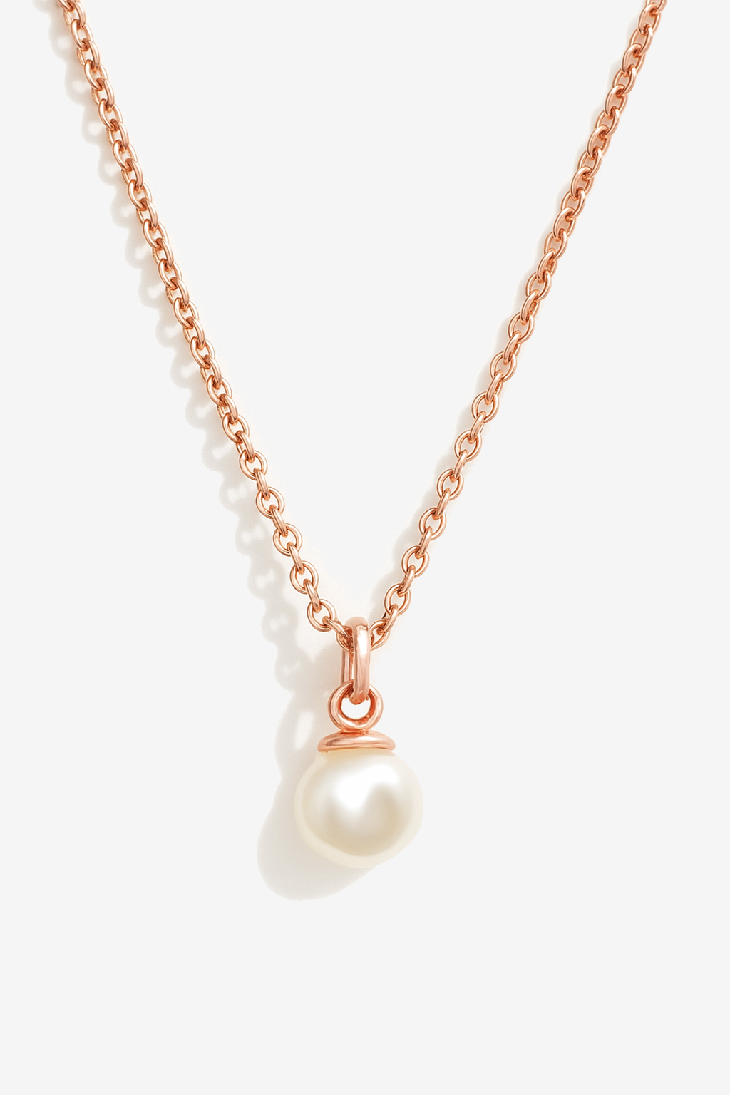 Seashell Pearl Rose Gold Necklace