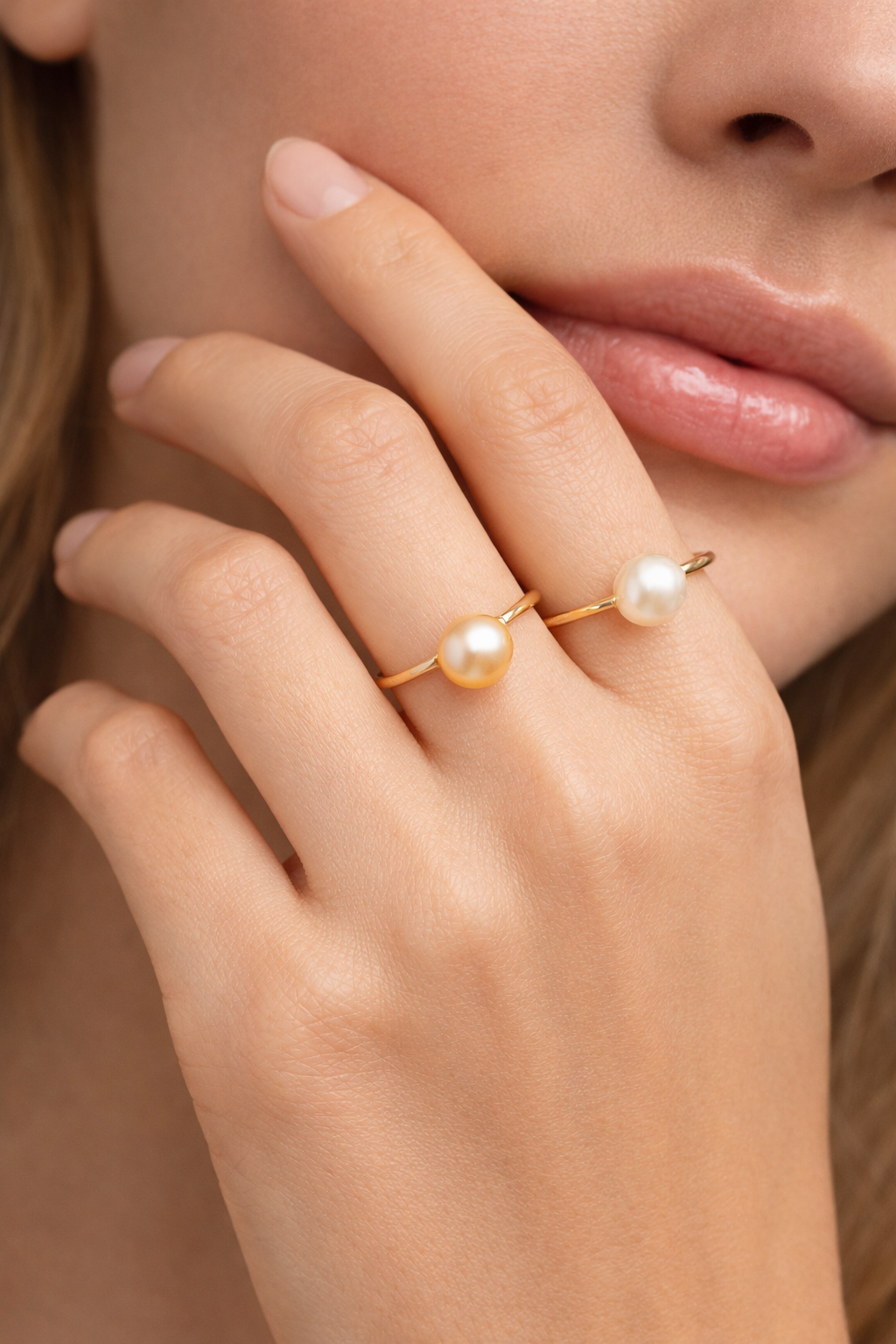 Small Band Baroque Pearl Ring