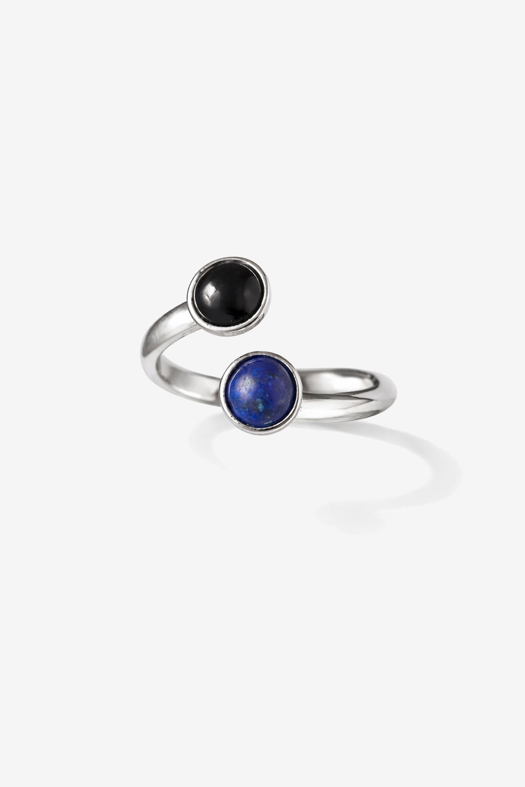 Black Onyx and Lapis Lazuli Gemstones Ring