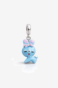 Large Blue Bunny Bracelet Charm