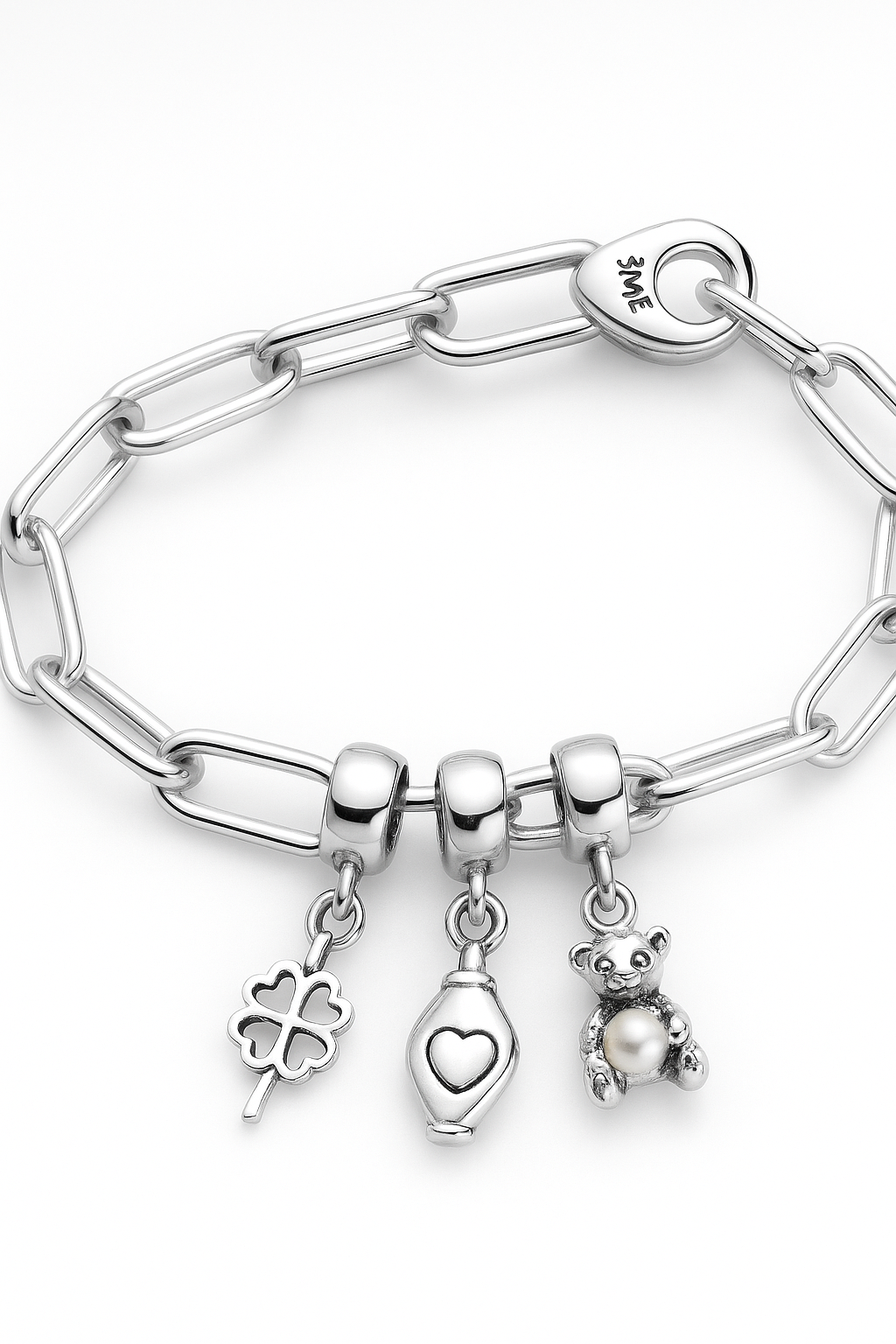 Bear with a Pearl Mini Charm