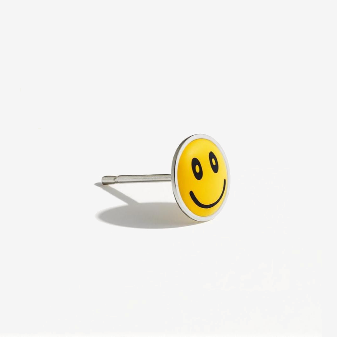 Smily Sterling Silver Single Stud Earring