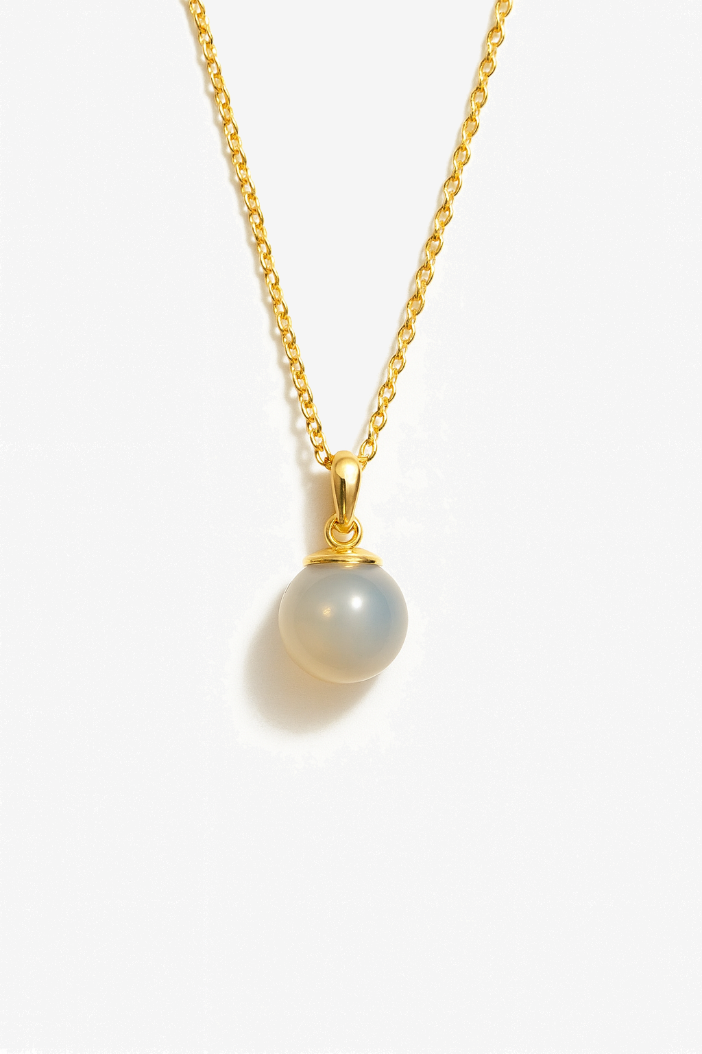 Grey Chalcedony Pendant Necklace