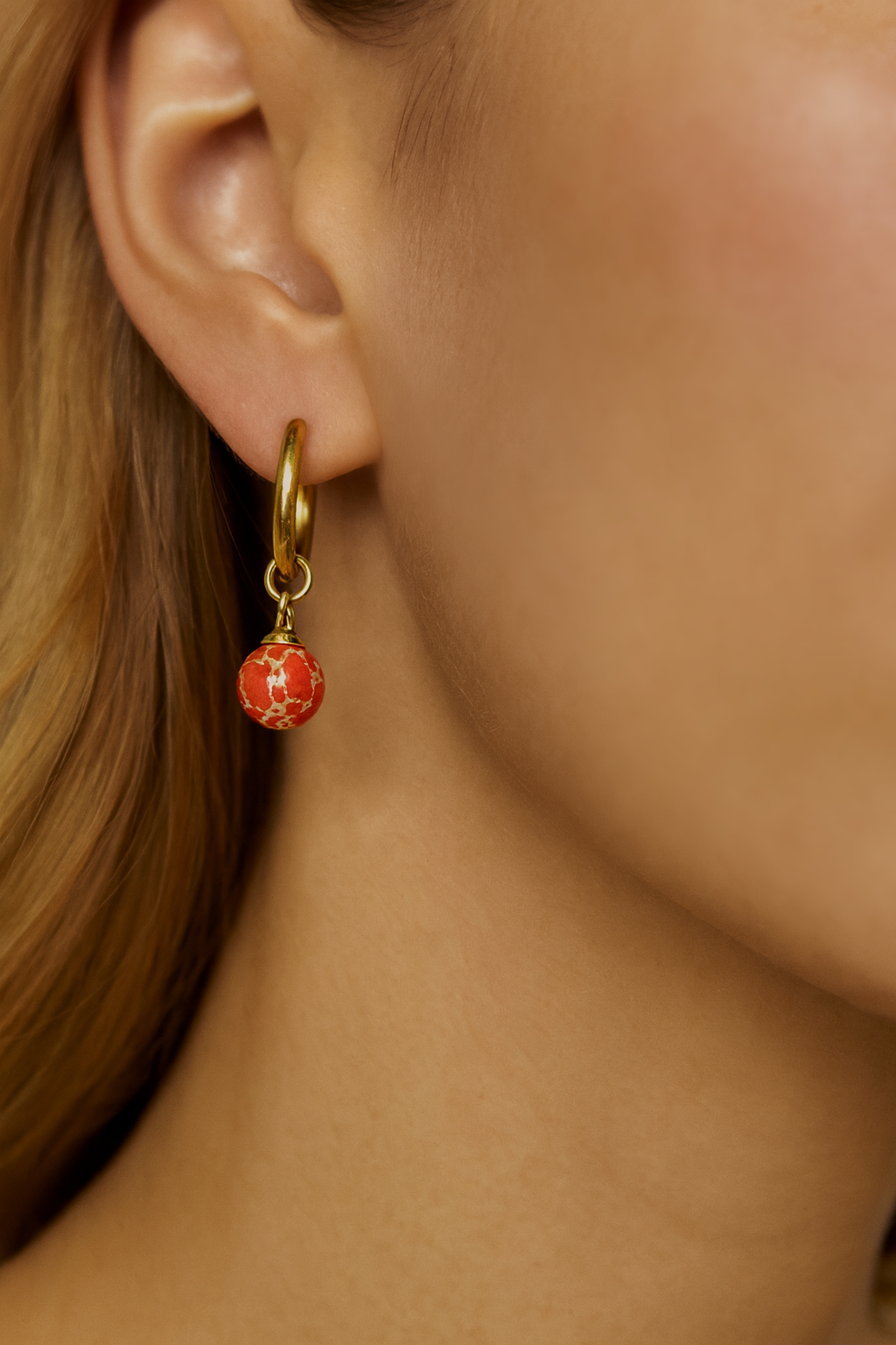 Bright Red Turquoise Earring Charms