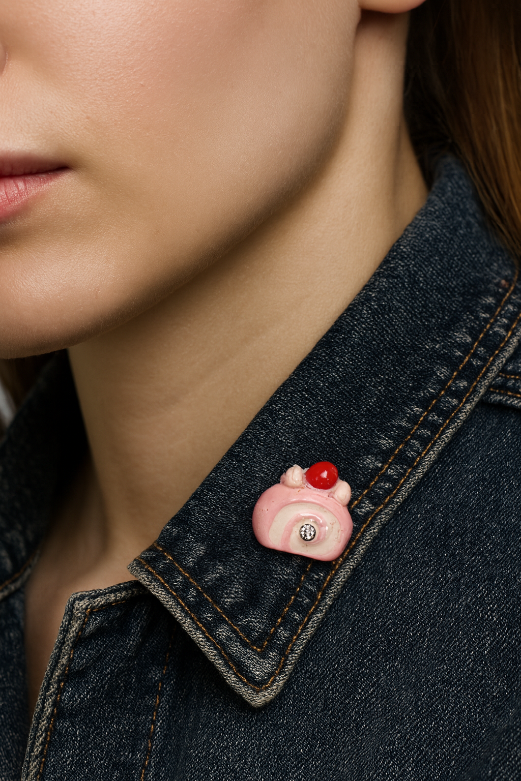 Pink Swiss Role Lapel Pin