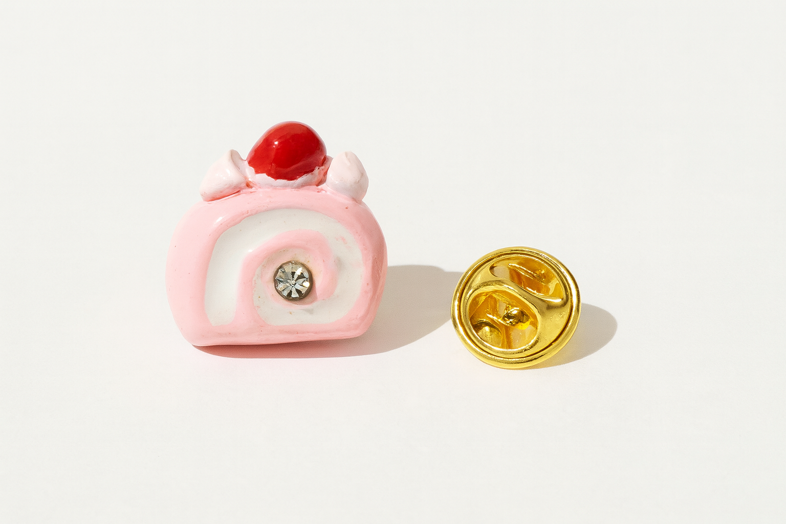 Pink Swiss Role Lapel Pin