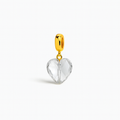 Transparent Heart Gold Bracelet Charm