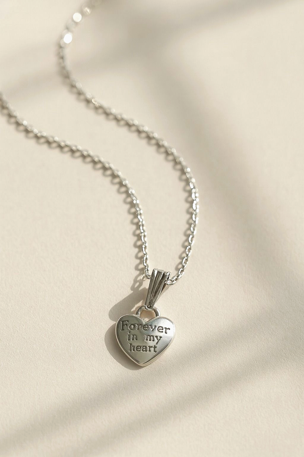 "Forever in My Heart" Sterling Silver Necklace