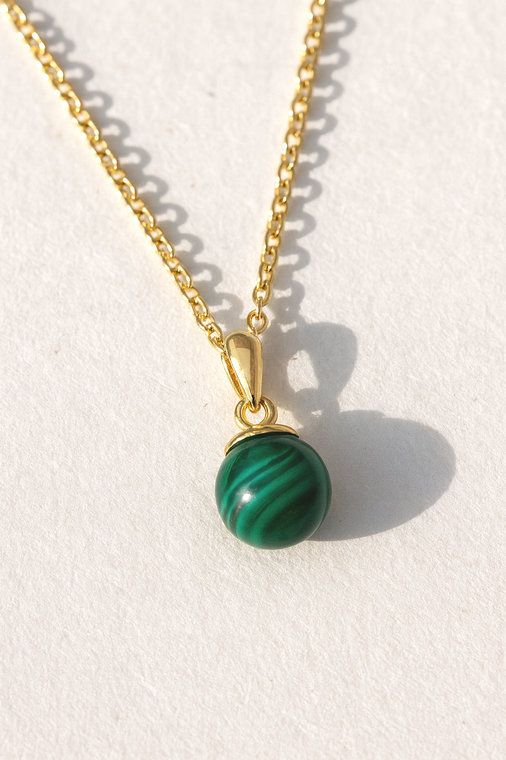 Malachite Gemstone Pendant Necklace
